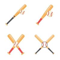 Baseball bats are used to hit baseballs in sporting events. vector