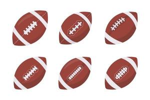 american football burst into flames. american football match elements vector