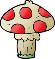 cartoon doodle toadstool vector