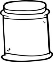 line drawing cartoon vitamin pots vector