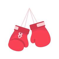 Boxing gloves. Fighting sports competition. vector