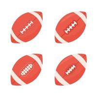 american football burst into flames. american football match elements vector