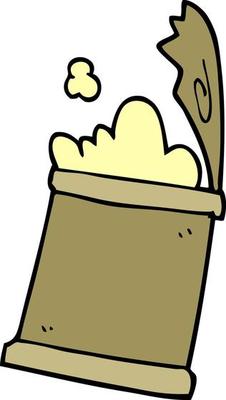 cartoon doodle open can of food