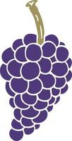 cartoon doodle bunch of grapes vector