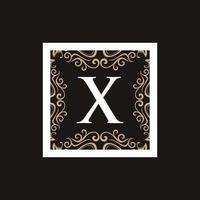 Letter X Frame Monogram Luxury Logo vector