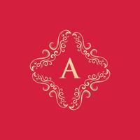 Letter A Ornament Luxury Creative Logo vector