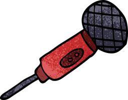 cartoon doodle microphone vector