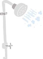 ilustración de color plano de una ducha de dibujos animados vector