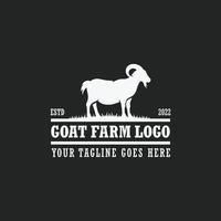 Goat farm logo vector. Cattle farm logo vector