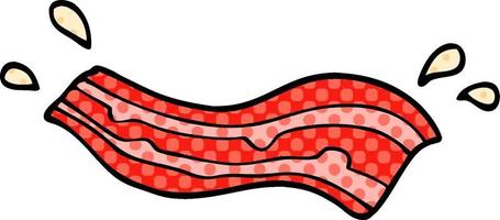 cartoon doodle bacon vector