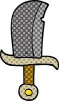 cartoon doodle dagger vector