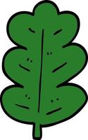 cartoon doodle oak leaf vector