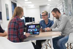 startup business team on meeting at modern office photo