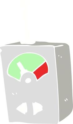 flat color illustration of a cartoon scientific equipment