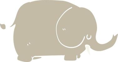 flat color style cartoon elephant vector