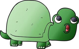 cartoon doodle shocked turtle vector