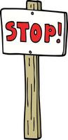 cartoon doodle traffic signs vector