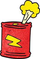 cartoon doodle fizzy drinks can vector