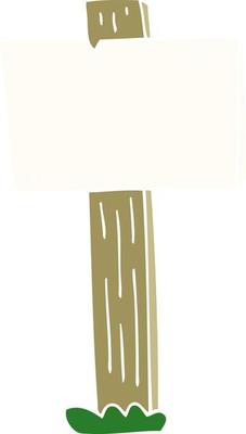 cartoon doodle sign post