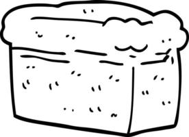 line drawing cartoon loaf of bread vector