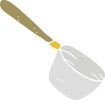 flat color illustration of a cartoon kitchen saucepan vector