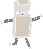 robot de dibujos animados de estilo de color plano vector