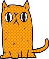 cartoon doodle funny cat vector