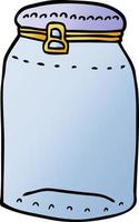 cartoon doodle glass jar vector