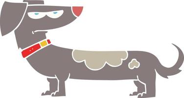 ilustración de color plano de un perro molesto de dibujos animados vector