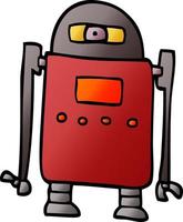 cartoon doodle robot vector