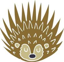 cartoon doodle spiky hedgehog vector