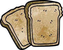 cartoon doodle toast vector