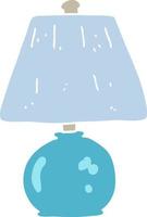 flat color illustration of a cartoon lamp vector