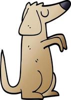 cartoon doodle dog vector