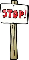 cartoon doodle traffic signs vector