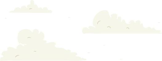 flat color style cartoon clouds drifting by vector