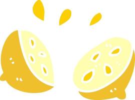 cartoon doodle halved lemon vector