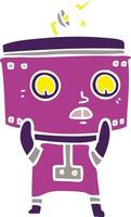 flat color style cartoon robot vector