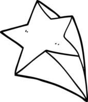 dibujo lineal de estrellas de dibujos animados vector