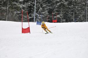 vista carrera de esquí foto