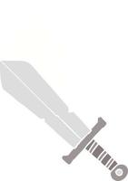 flat color style cartoon swinging sword vector