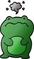 funny cartoon doodle frog vector