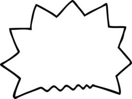 line drawing cartoon big  bang explosion vector