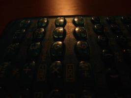 Calculator on table photo