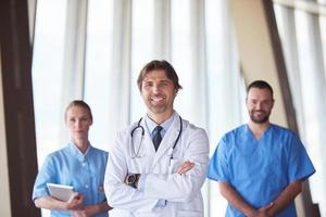 group of medical staff at hospital photo