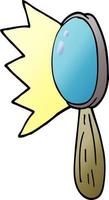 cartoon doodle magnifying glass vector