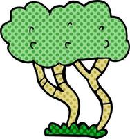 cartoon doodle tree vector