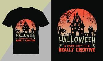 diseño de camiseta de tipografía de cita de feliz halloween vector