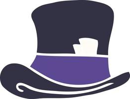 cartoon doodle top hat vector