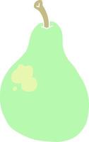 flat color style cartoon pear vector